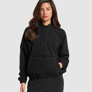 Gymshark Fleece Oversized Hoodie - Black - Extra Extra Large